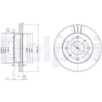 Тормозной диск delphi bg2632