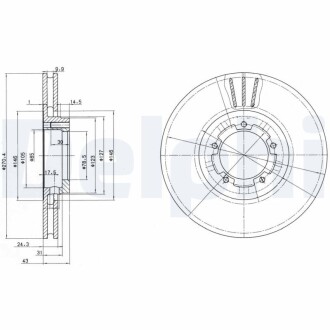 Гальмівний диск delphi bg2663