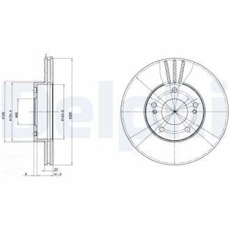 Тормозной диск delphi bg2682