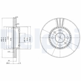 Тормозной диск delphi bg2693