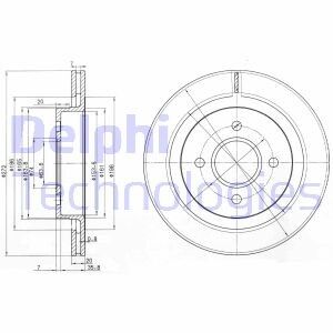 Гальмівний диск delphi bg2758