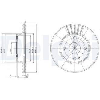 Тормозной диск delphi bg2802