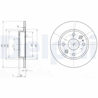 Тормозной диск delphi bg2803