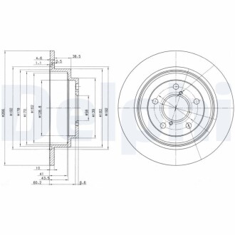 Тормозной диск delphi bg2826