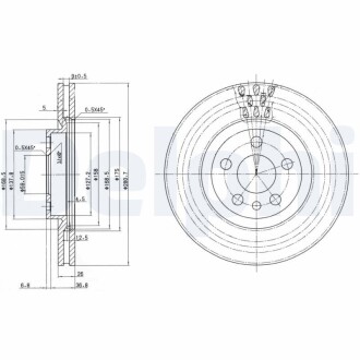 Тормозной диск delphi bg2844