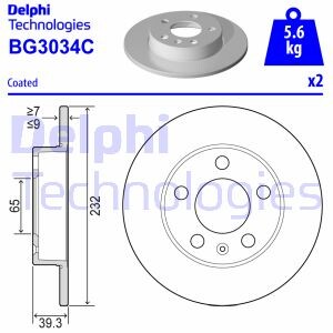 Гальмівний диск delphi bg3034c