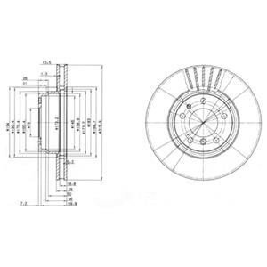 BMW диск гальмівний передній E38 94- delphi bg3039