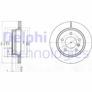 Тормозной диск delphi bg3041c