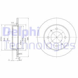 MITSUBISHI диск гальмівний передн. L300/400,Space Gear delphi bg3070