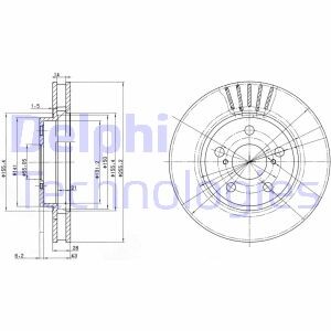 Тормозной диск delphi bg3187