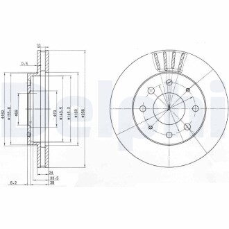 Тормозной диск delphi bg3401