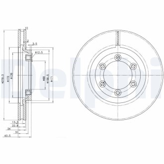 Тормозной диск delphi bg3523