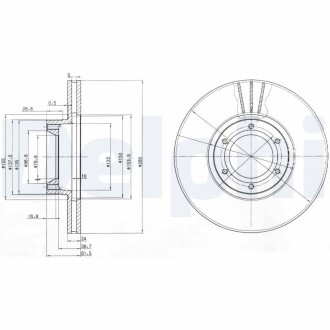 Тормозной диск delphi bg3553