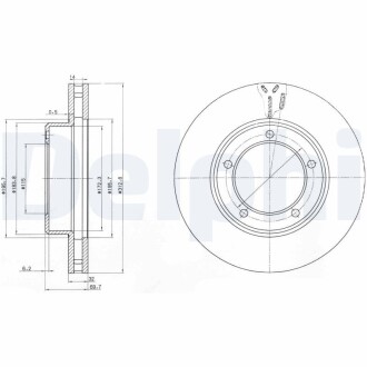 Тормозной диск delphi bg3558