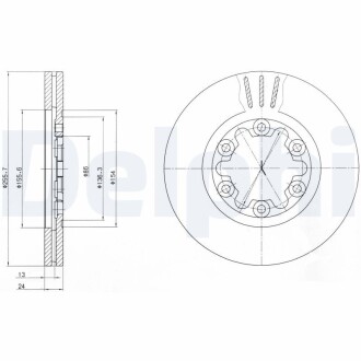 Тормозной диск delphi bg3559