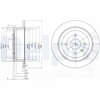 Тормозной диск delphi bg3615