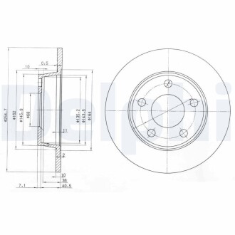 Тормозной диск delphi bg3671