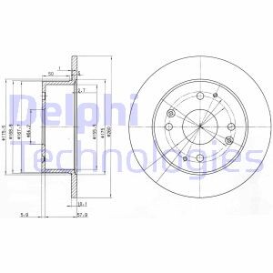 Тормозной диск delphi bg3677 (фото 1)