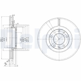 Тормозной диск delphi bg3682