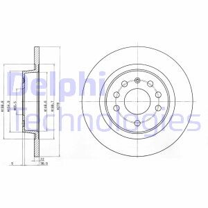 Тормозной диск delphi bg3731c