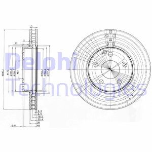 Гальмівний диск delphi bg3755c