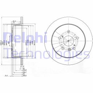 Тормозной диск delphi bg3779