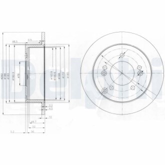 Тормозной диск delphi bg3799