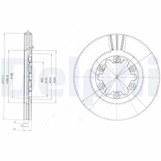 Тормозной диск delphi bg3809