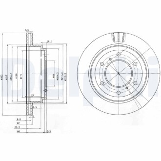 Тормозной диск delphi bg3813