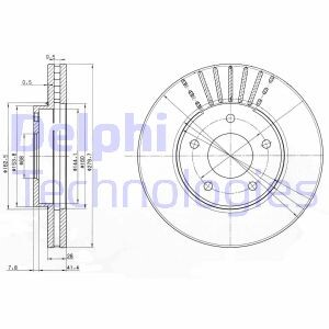 Тормозной диск delphi bg3816