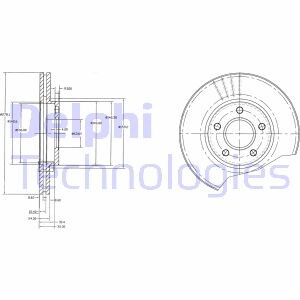 Тормозной диск delphi bg3826