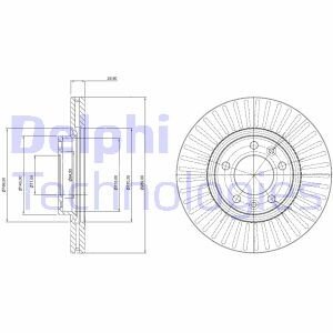 PEUGEOT гальмівний диск передн.407 04- delphi bg3835c