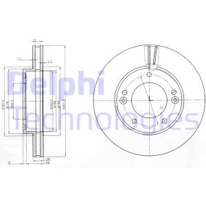 Тормозной диск delphi bg3858