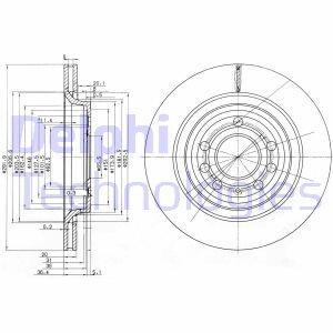 Тормозной диск delphi bg3886c