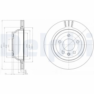 Тормозной диск delphi bg3894