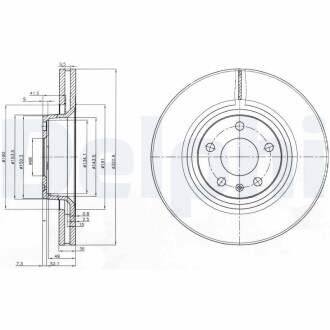 Тормозной диск delphi bg3939