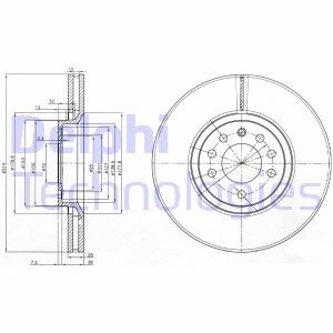 Тормозной диск delphi bg3973