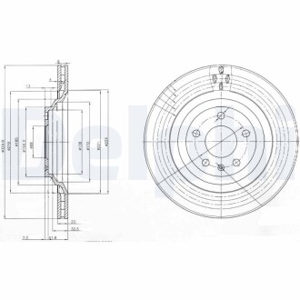 Тормозной диск delphi bg3991