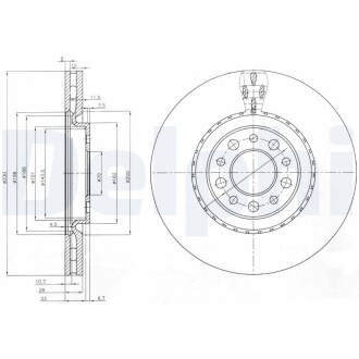 Тормозной диск delphi bg3993