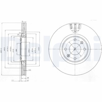 Гальмівний диск delphi bg4002