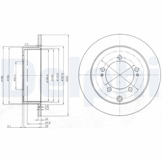 Тормозной диск delphi bg4037