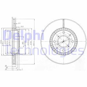 Тормозной диск delphi bg4049c