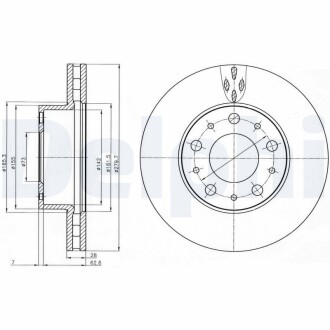 Тормозной диск delphi bg4059