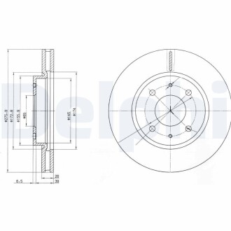 Тормозной диск delphi bg4068