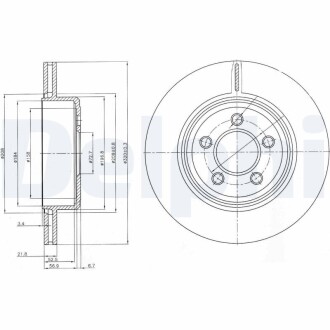 Тормозной диск delphi bg4073