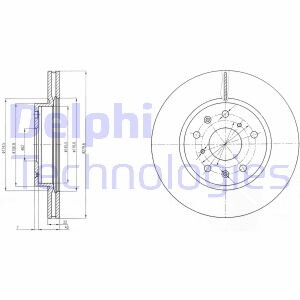 Гальмівний диск delphi bg4093c