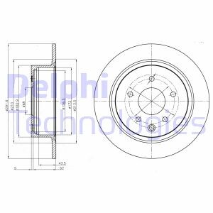 Тормозной диск delphi bg4108c