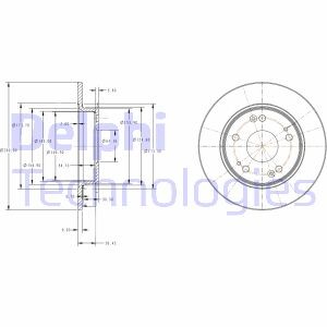 Гальмівний диск delphi bg4118c