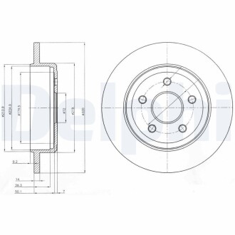 Тормозной диск delphi bg4160