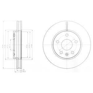 OPEL диск гальмівний передн.Insignia 08- delphi bg4187c